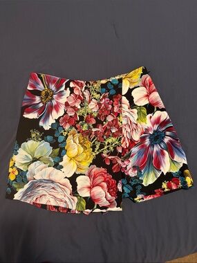 Express Floral Multicolor Dress with Black Base